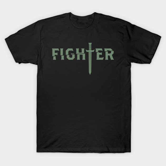 The DnD Classes: Fighter T-Shirt by Bivins Brothers Creative